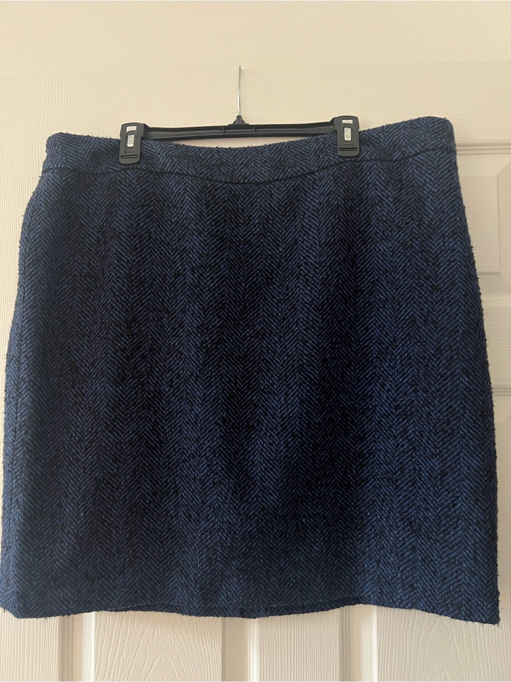 Lord & Taylor Navy Herringbone Women's Skirt